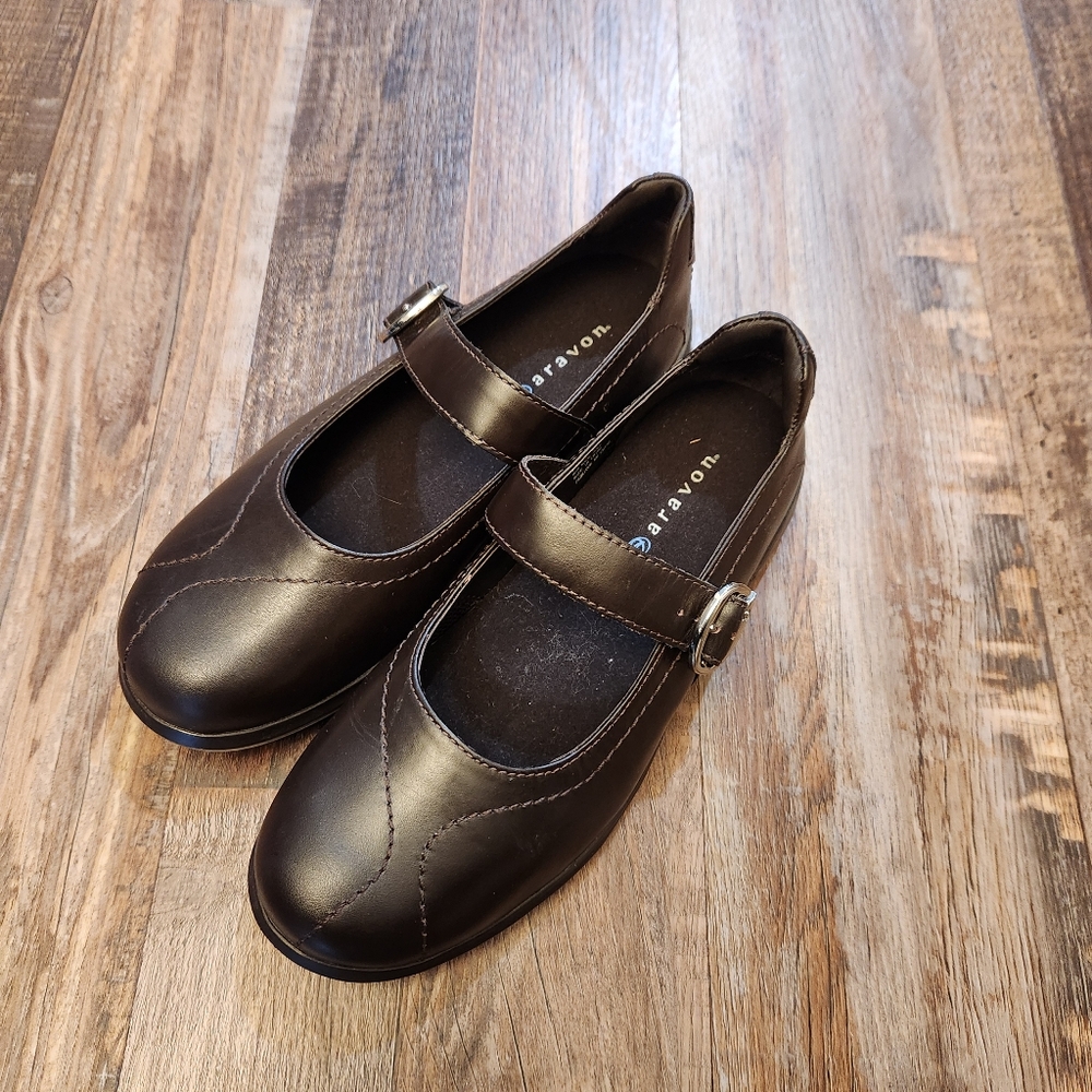 Aravon Mary Jane Leather Comfort Shoes
